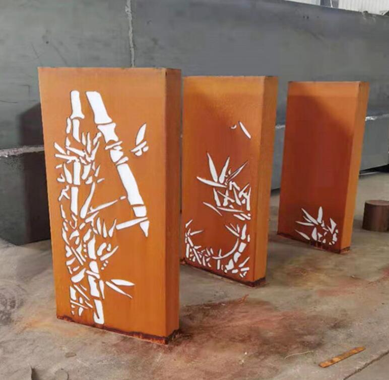 乃东锈钢板灯箱